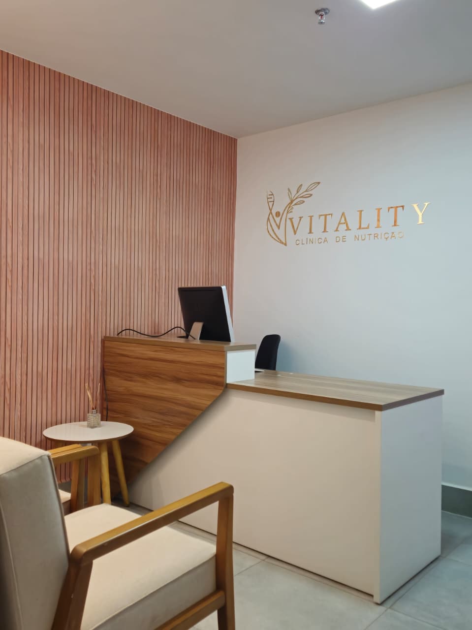 Recepção da clínica Vitality em Águas Claras